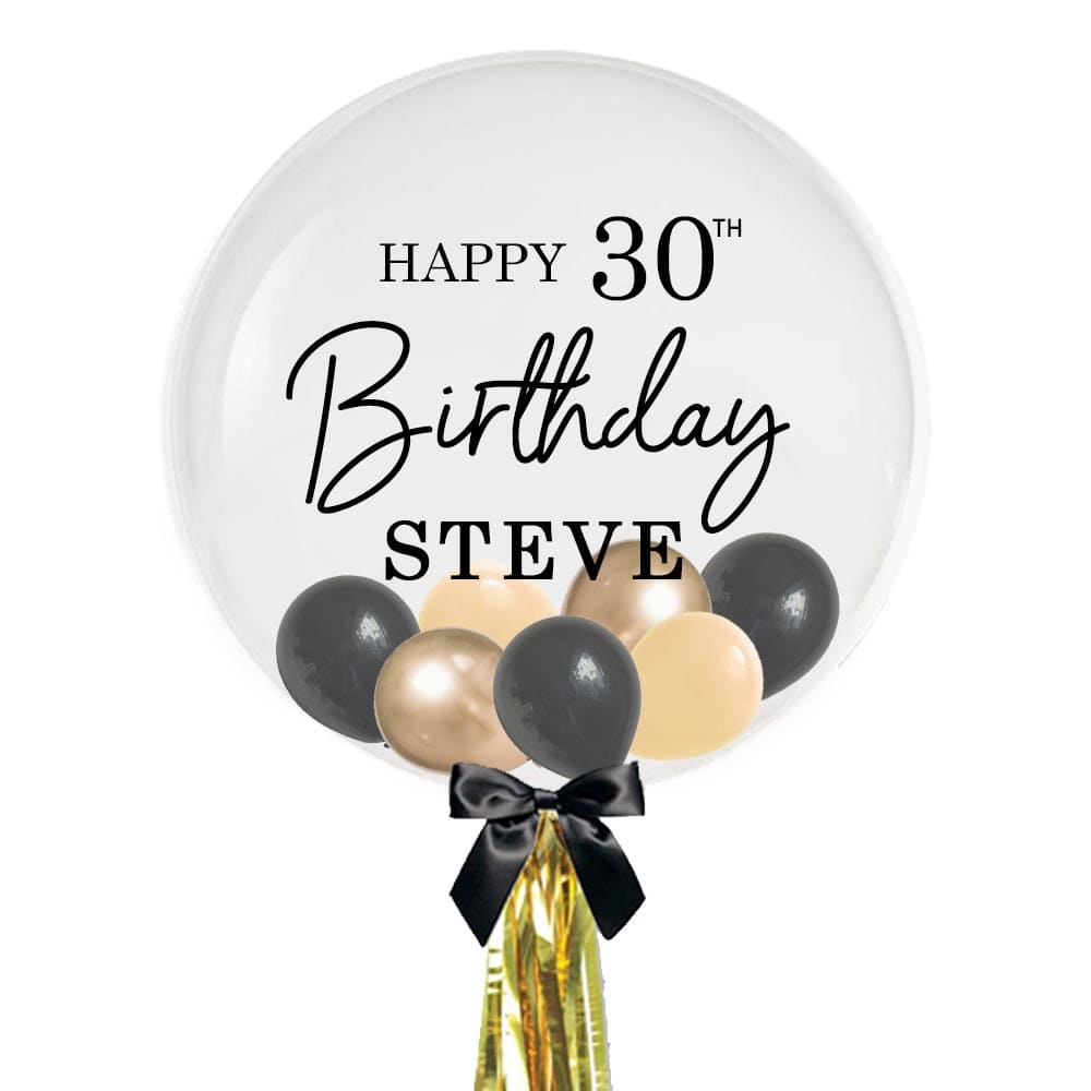24" Personalised Happy 30th Birthday Balloon with Mini Balloons
