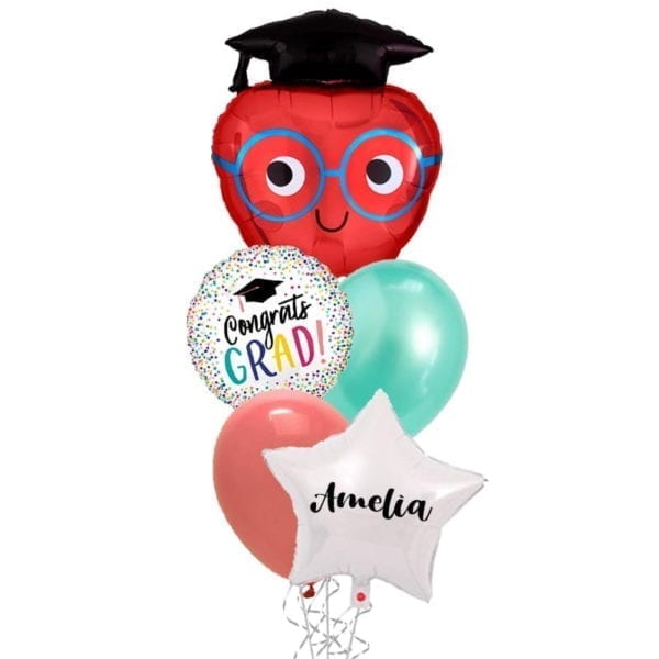 Grad Smart Apple Balloon Bouquet