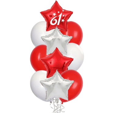 18" National Day Red Star Layer Balloon Bouquet