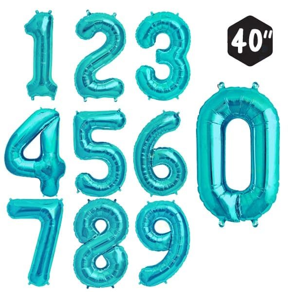 40 INCH JUMBO EMERALD NUMBER FOIL BALLOON letters
