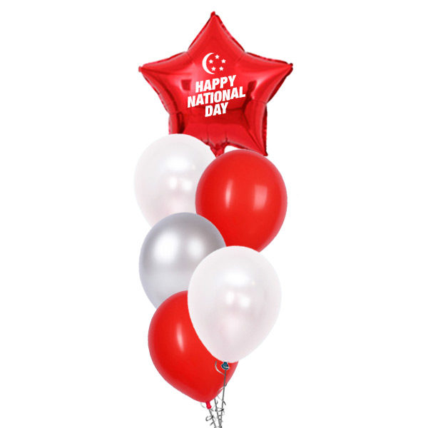 National Day Red Star Layer Balloon Bouquet