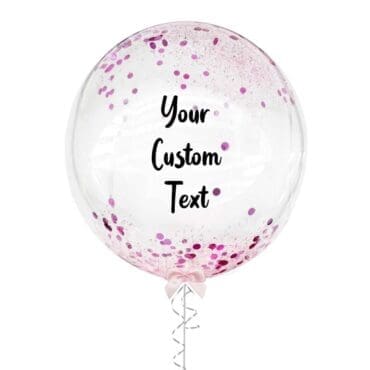 Pink Mixed Confetti Bubble Balloon