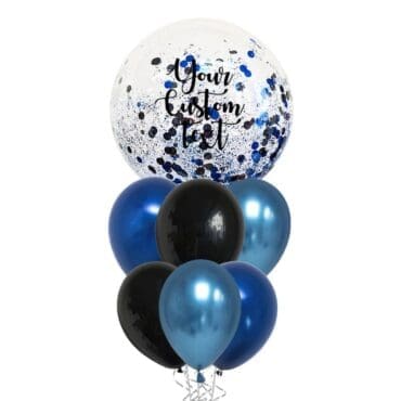 Black Blue Mix Confetti Giant Bouquet