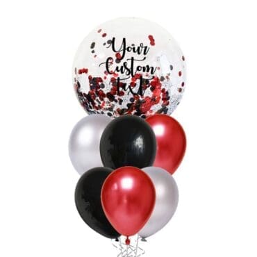 Black Red Mix Confetti Giant Bouquet