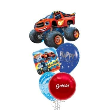 Blaze Birthday Balloon Bouquet-min
