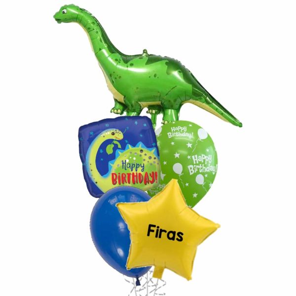 Green-Brontosaurus-Dinosaur-Balloon-Bouquet