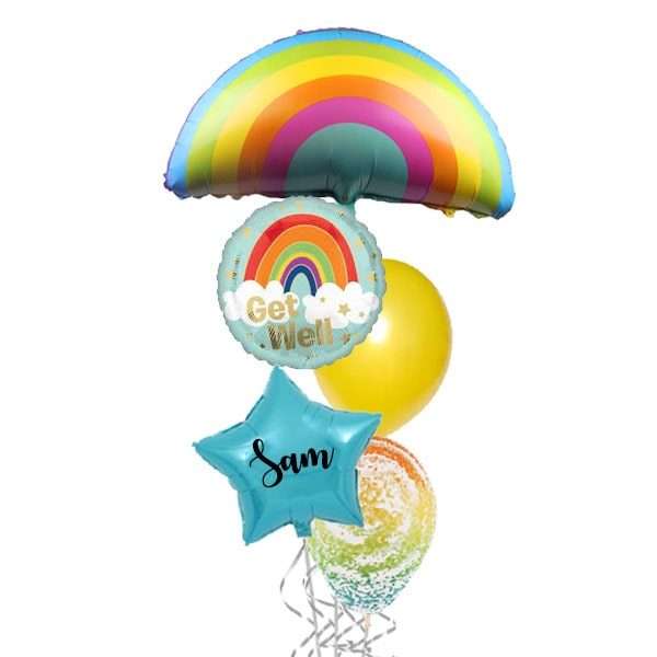 Rainbow Get Well Soon Balloon Bouqet