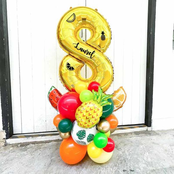 Tropical-Fruits-Balloon-Column-Centerpiece
