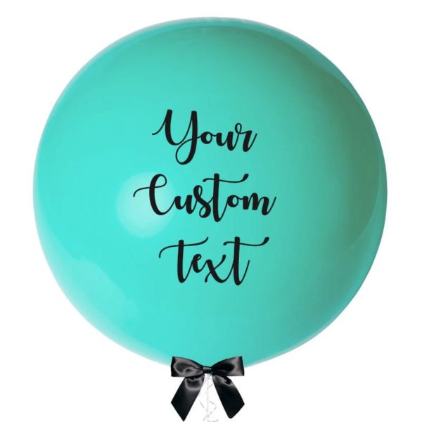36 inch jumbo balloon turquoise personalized
