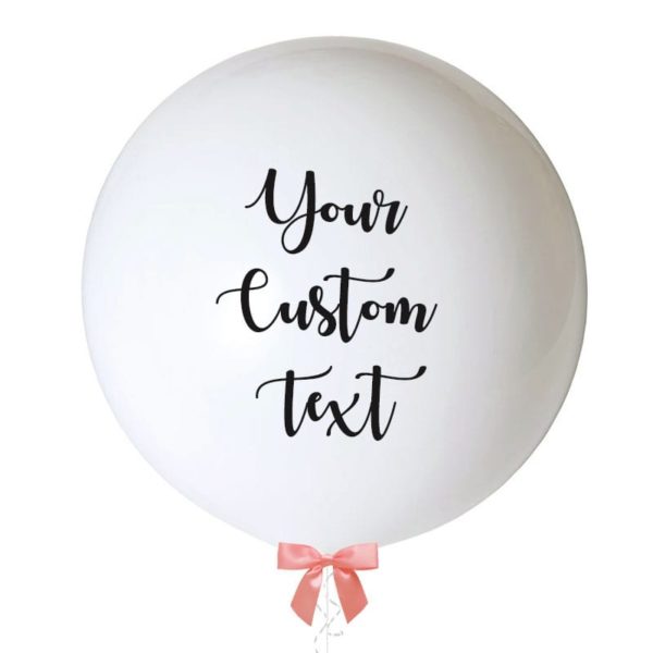 36 inch jumbo balloon white personalized