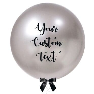 36 inch jumbo helium balloon silver personalized