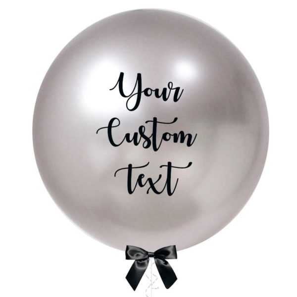 36 inch jumbo helium balloon silver personalized