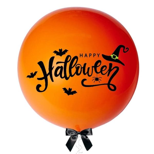 36 inch Happy Halloween jumbo balloon orange