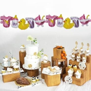 Baby Girl Duck Garland Air Filled Foil Balloon