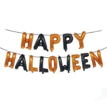 Happy Halloween Foil Letter Balloon Orange Black