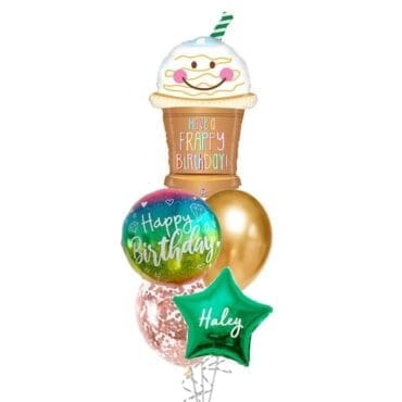 Have a frappy drink balloon bouquet