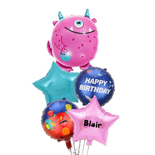 Pink Cyclops Space Monster Balloon Bouquet