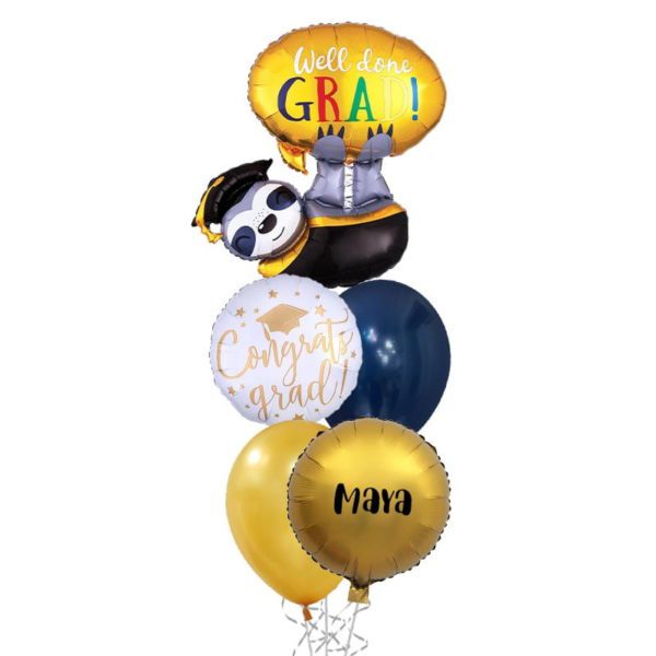 Well-Done-Sloth-Grad-Balloon-Bouquet