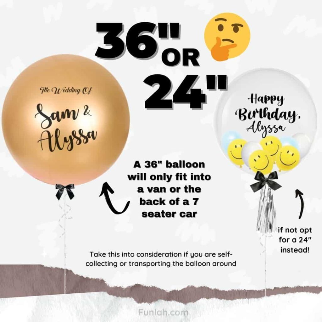 24 or 36 inch balloon