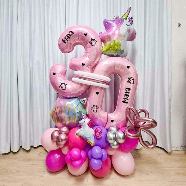 Unicorn-Doube-Digit-Balloon-Column-Centerpiece-Custom-Name