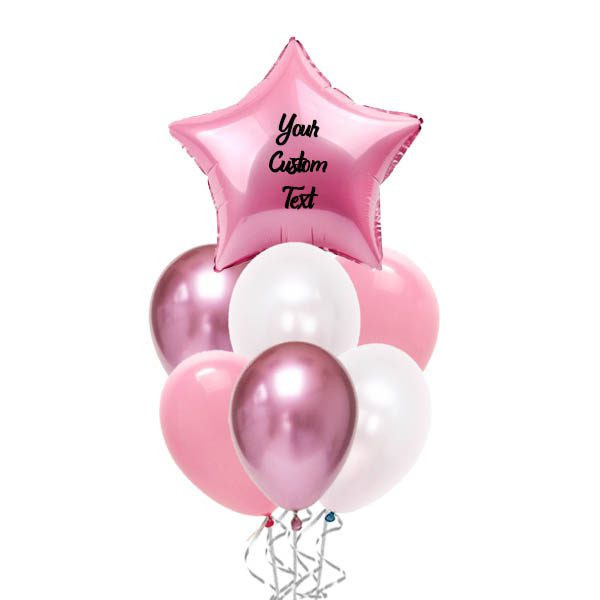 24 inch Star Balloon Bouquet Pink