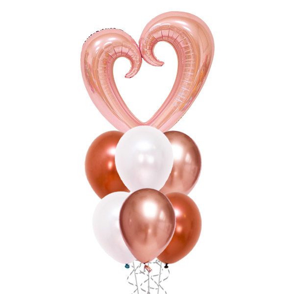 40-inch-Lovely-Rose-Gold-Heart-Balloon-Bouquet