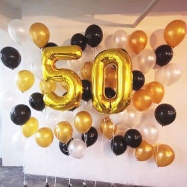 Balloon wall with digit