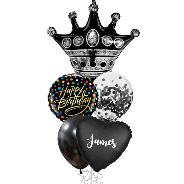 Black-Crown-Balloon-Bouquet