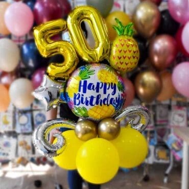 Tropical-Double-Digit-Table-Centerpiece
