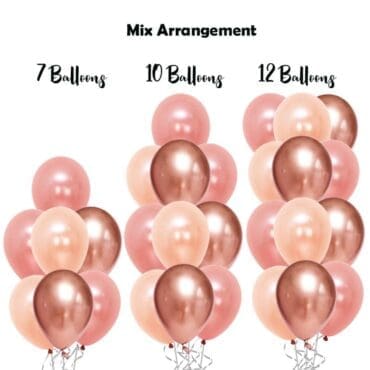 Build balloon bouquet pearl chrome mix