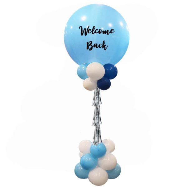 Customize Balloon Pillar Stand Grand Opening Baby Blue