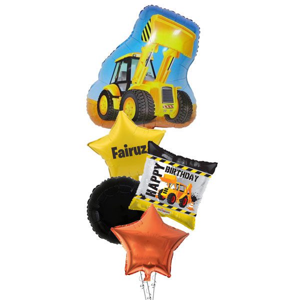 Excavator-Construction-Balloon-Bouquet