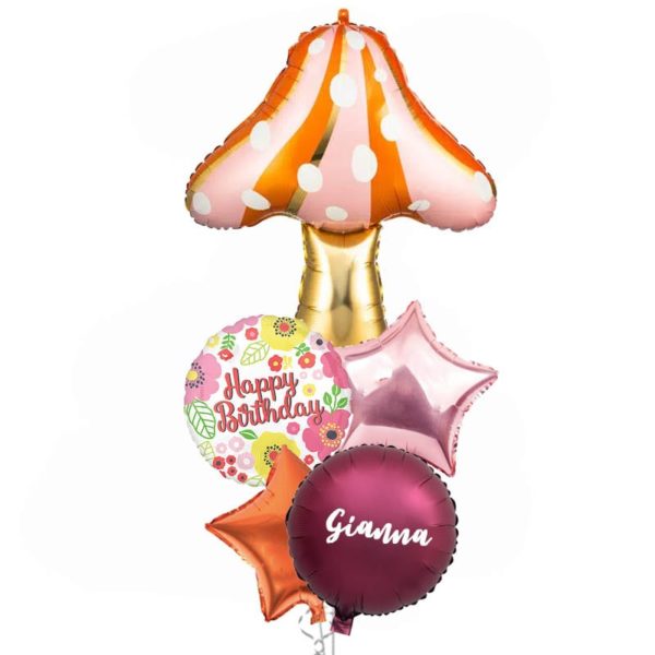 Mushroom Birthday Balloon bouquet