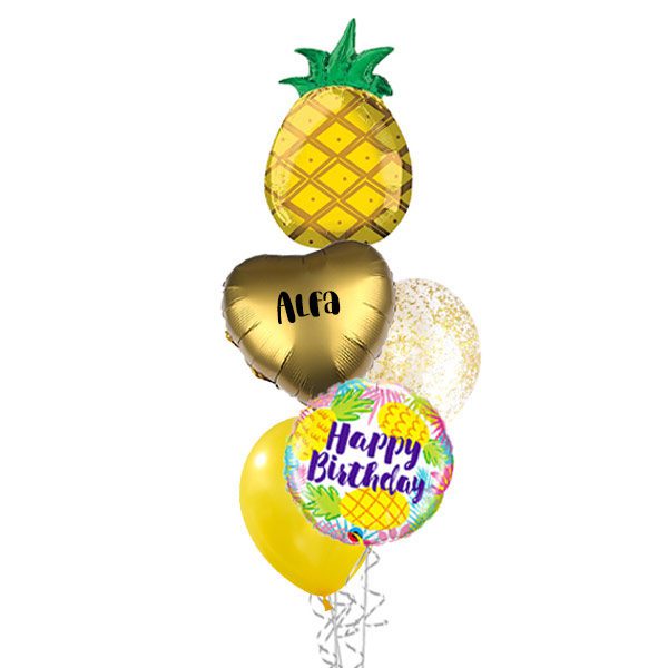 Tropical-Pineapple-Balloon-Bouquet