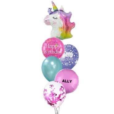 Baby Dazzler Unicorn Balloon Bouquet