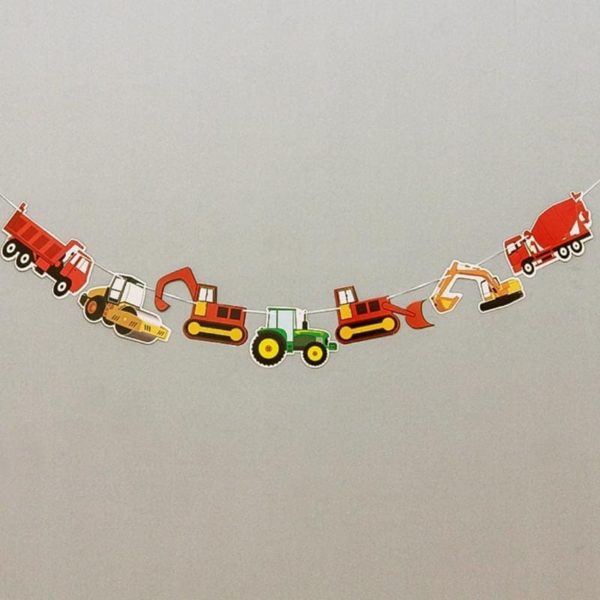 Construction vehicles bunting