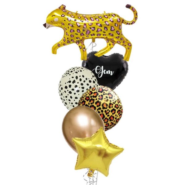 Gold Leopard Balloon Bouquet