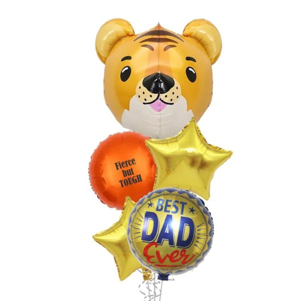 Tiger Best Dad Balloon Bouquet