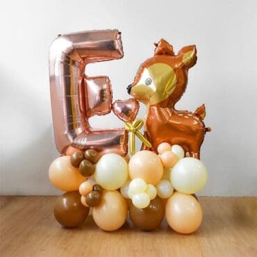 Woodland-Deer-Initials-Balloon-Centerpiece-E