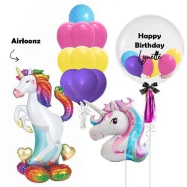 Holographic Unicorn Mega Balloon Package