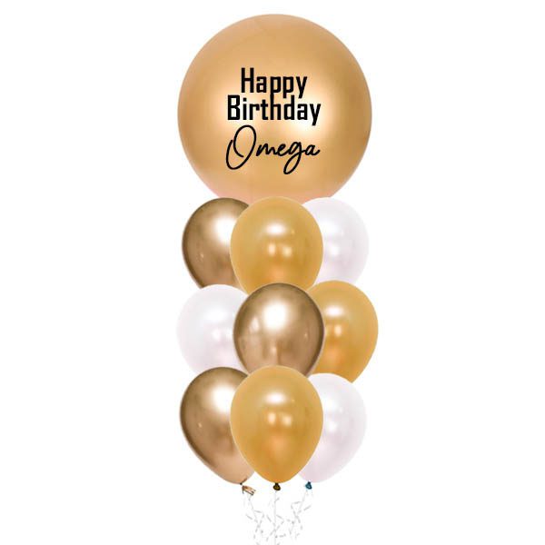 24 inch customize Mighty balloon Bouquet Gold