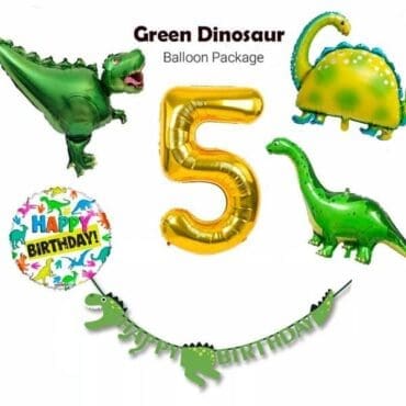 Green Dinosaur Balloon Party Package
