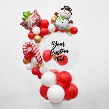 Christmas Delight Garland Balloon Centerpiece With Customize Balloon