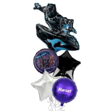 Black Panther Wakanda Forever Balloon Bouquet