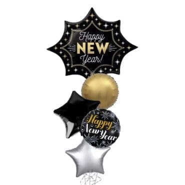 Elegant Mono New Year Balloon Bouquet