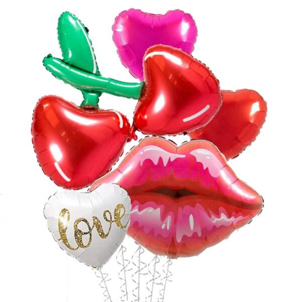 Love cherry kisses Balloon Bouquet