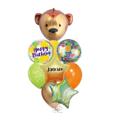 XL Cheeky Monkey Birthday Giant Balloon Bouquet