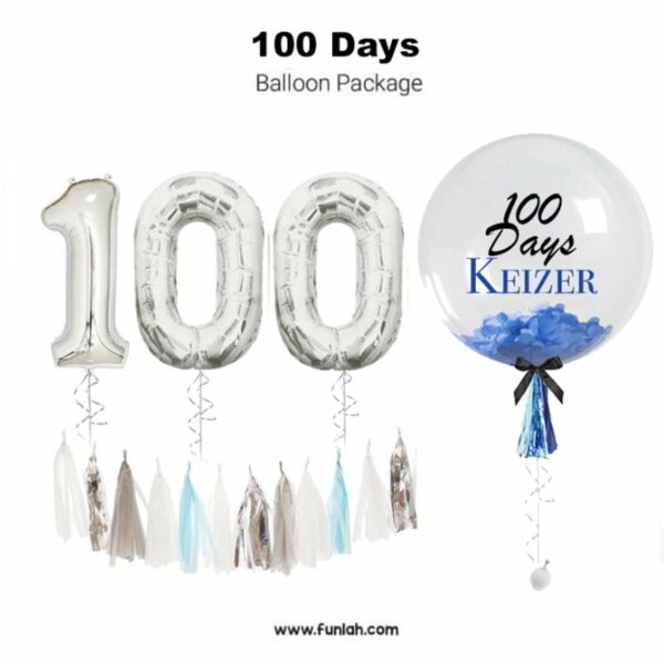 100 Days Baby Boy Balloon Package
