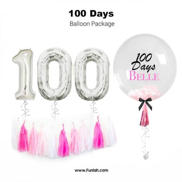 100 Days Girl Balloon Package