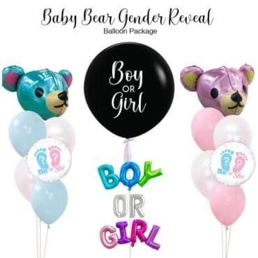 Baby Bear Gender Reveal Balloon Package